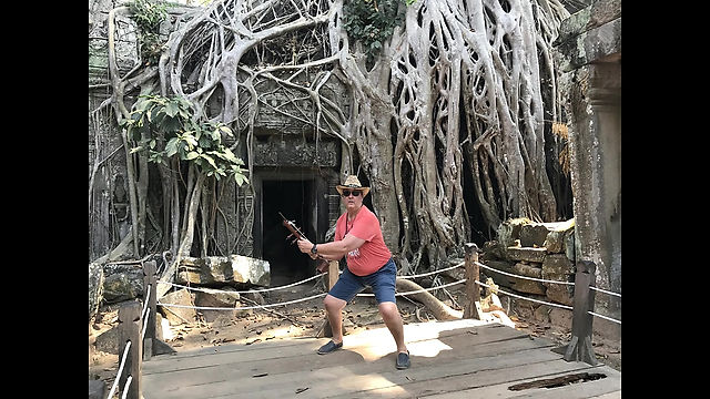 Wim doet Tomb Raider in Angkor Wat
